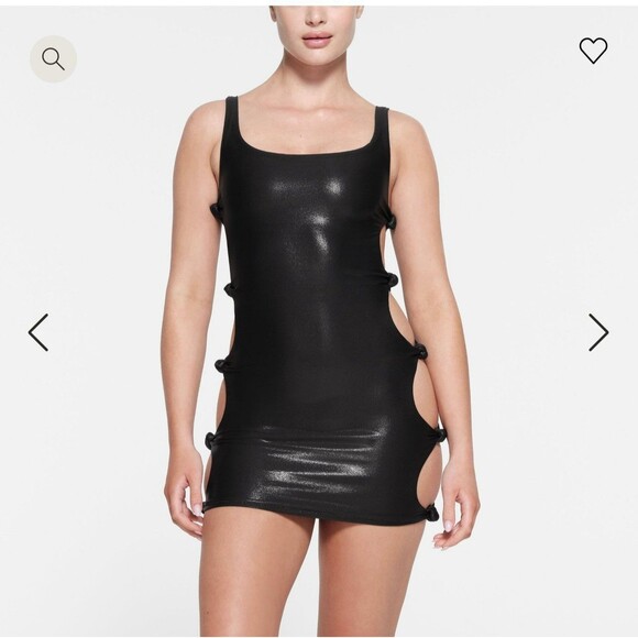 Skims liquid shine knotted swim onyx xs - Picture 2 of 7